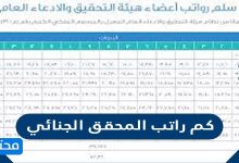 كم راتب المحقق الجنائي