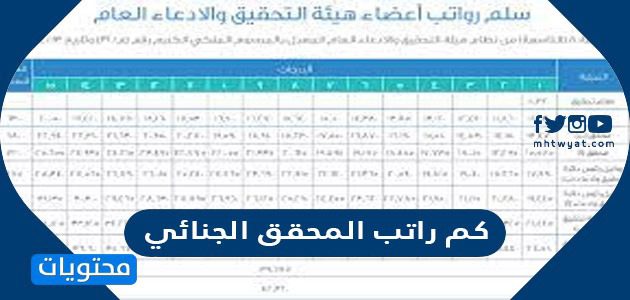 كم راتب المحقق الجنائي