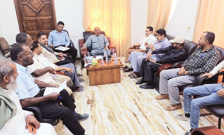 لجنة حصر الأضرار والمنهوبات تناقش آلية عملها في وادي حضرموت