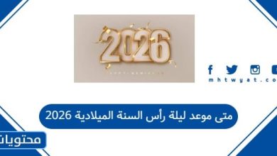 متى موعد ليلة رأس السنة الميلادية 2026