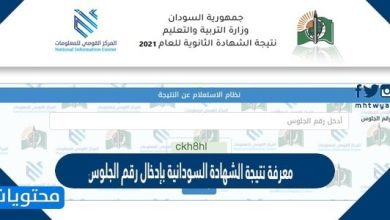 معرفة نتيجة الشهادة السودانية بإدخال رقم الجلوس 2026