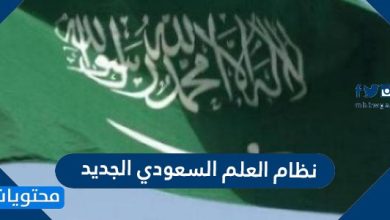 نظام العلم السعودي الجديد