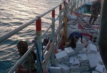 الحملة الأمنية غرب لحج توجه ضربة ثالثة لشبكات التهريب الإيرانية عرض البحر