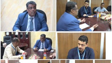 الشاذلي يبحث مع فريق منظمة "يونبس" تعزيز المشاريع الخدمية والتنموية في عدن