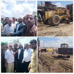 اللواء القُبة يدشن العمل في مشروع "جولة سناح" الاستراتيجي بالضالع