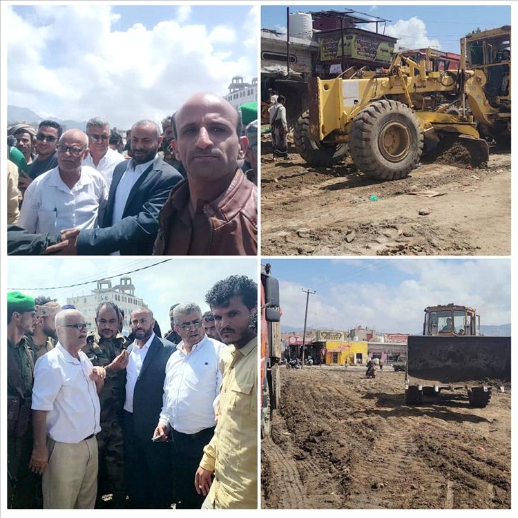 اللواء القُبة يدشن العمل في مشروع "جولة سناح" الاستراتيجي بالضالع