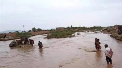 تضرر 1370 أسرة نازحة في الجوف جراء المنخفض الجوي والعواصف