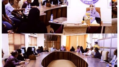 جواد تقدم تهاني العيد لكوادر مكتب التربية وتحثهم على استئناف العمل بروح المسؤولية