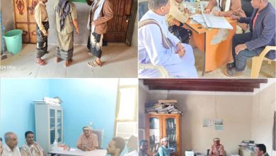 خلال تفقده لسير العمل بعد إجازة عيد الفطر .. مدير عام رضوم يشيد بالانضباط الوظيفي