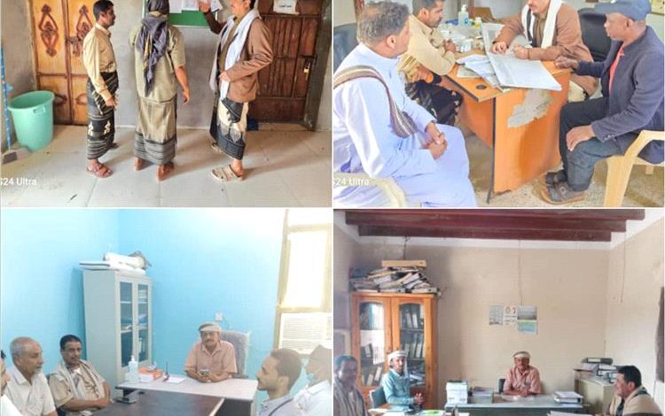 خلال تفقده لسير العمل بعد إجازة عيد الفطر .. مدير عام رضوم يشيد بالانضباط الوظيفي