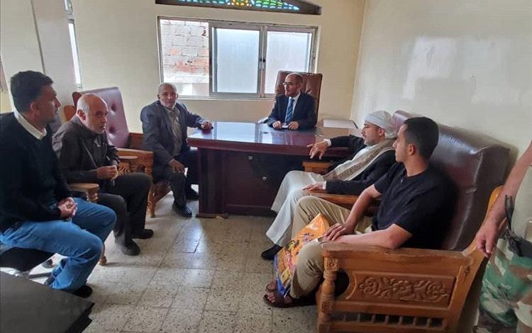 رئيس محكمة استئناف تعز يتفقد سير العمل في المجمع القضائي وعدد من المحاكم عقب إجازة العيد