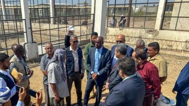 محافظ لحج الحالمي ووكيل وزارة الزراعة ووفد من منظمة الاغذية والزراعة الفاو يطلعون على مشاريع تنموية زراعية بالمحافظة