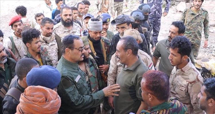 مدير عام شرطة الضالع يزور مديرية جحاف ويلتقـي بـعدد من المسؤولين في السلطة والأمن