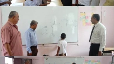 مدير عام مكتب التربية والتعليم بأبين يتفقد سير العملية التعليمية في مدارس زنجبار