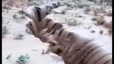 مشهد مرعب بتعز.. الأرض تنشق فجأة والسكان يفرون