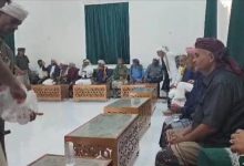 وجهاء من حلف قبائل حضرموت يزورون الجريحين "بامراغة" و"باقراضة" مهنئين بعيد الفطر المبارك