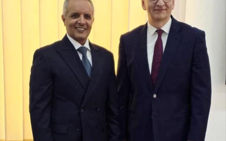 وزير الشؤون الاجتماعية يبحث مع السفير الألماني تعزيز التعاون الإنساني والتنموي