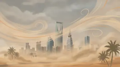 الأرصاد يحذّر من أتربة مثارة ورياح نشطة على الرياض وعدة محافظات