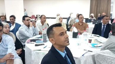 الشعبي وعّشيش يشاركان في ورشة عمل الخطة الاستراتيجية المؤقتة لبرنامج الأغذية العالمي في عدن (2027__2029)