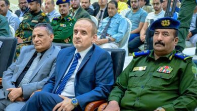 اللواء قائد عاطف يشارك في حفل تكريم وزير التعليم العالي السابق الدكتور خالد الوصابي