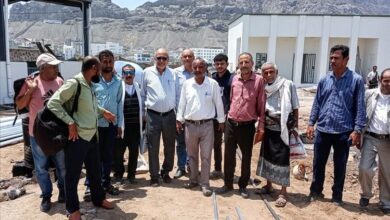 الوكيل النشيلي يتفقد سير العمل في مشروع إعادة تأهيل المحجر البيطري (دكة الكباش) بعدن
