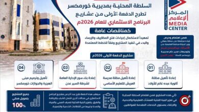 خورمكسر تطرح الدفعة الأولى من مشاريع البرنامج الاستثماري 2026م كمناقصات عامة بتمويل محلي كامل