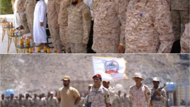 عرض عسكري لقوات درع الوطن في عدن احتفاءً بتخرج وحدات استجدادية