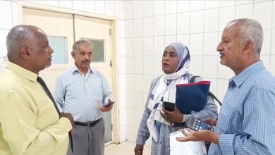 فريق وزارة الصحة ومكتب الصحة بعدن ينفذان نزولاً ميدانياً إلى مركز علاج الأورام في عدن