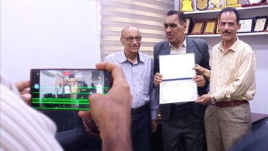 مؤسسة الأمل بعدن تُكرّم البروفيسور جمال الجعدني بعد تتويجه ثاني أكثر شخصية مؤثرة في الوطن العربي