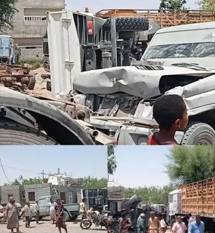 وفاة شخص وإصابة آخر بجروح خطيرة في حادث اصطدام مدوٍ بين سيارة ”دينا” وموكب تابع لقوات درع الوطن
