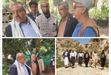 وكيل المحافظة يتفقد مشتل البن في بني حماد ومشروع رصف طريق نقيل الحَشّة بمديرية المواسط