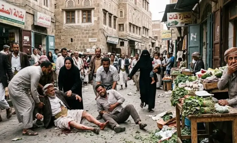 إطلاق نار عشوائي بـ”إب” يُصيب مواطنين اثنين.. وبائع قات يثير الرعب