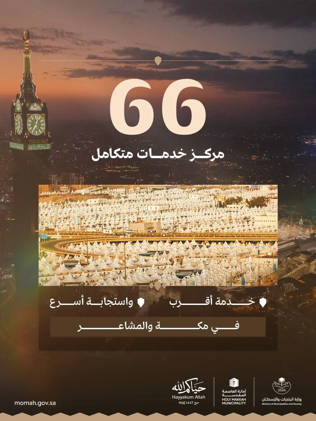 البلديات والإسكان تُكمل جاهزية طرق وجسور وأنفاق المشاعر لخدمة حجاج 1447هـ