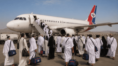 الخطوط الجوية اليمنية تؤكد استمرار رحلات عودة الحجاج.. وتنفي توقف أو عجز رغم أزمة الوقود