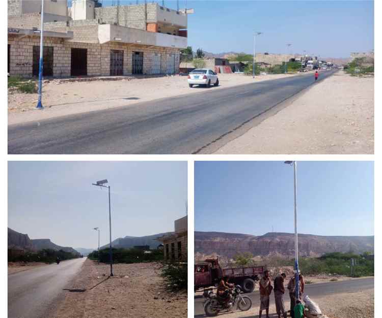 السلطة المحلية بالمحفد تتقدم بالشكر والتقدير لمؤسسة الناصر التنموية لتركيب إنارة الشارع العام بالمديرية