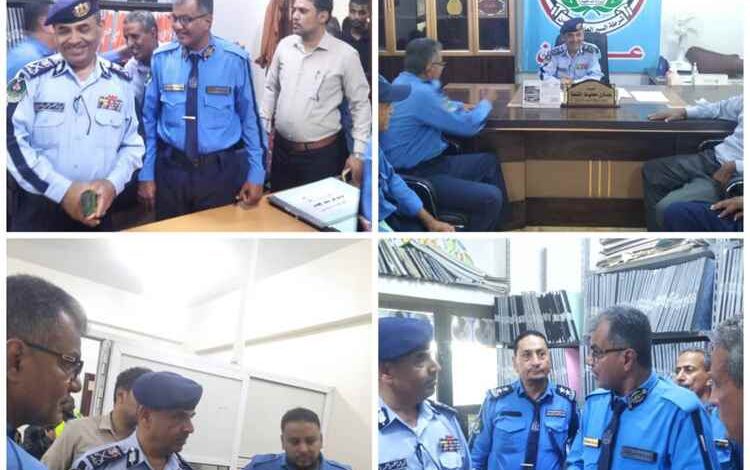 اللواء بامشموس يتفقد إدارة شرطة السير بالعاصمة المؤقتة عدن ويشيد بالتطور التقني وجهود إنجاح أسبوع المرور العربي 2026م