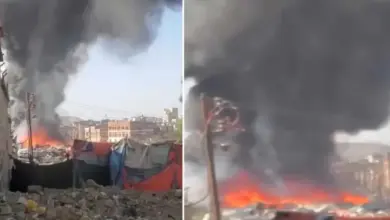 اندلاع حريق هائل وسط العاصمة صنعاء وسقوط ضحايا وخسائر مادية كبيرة (فيديو)