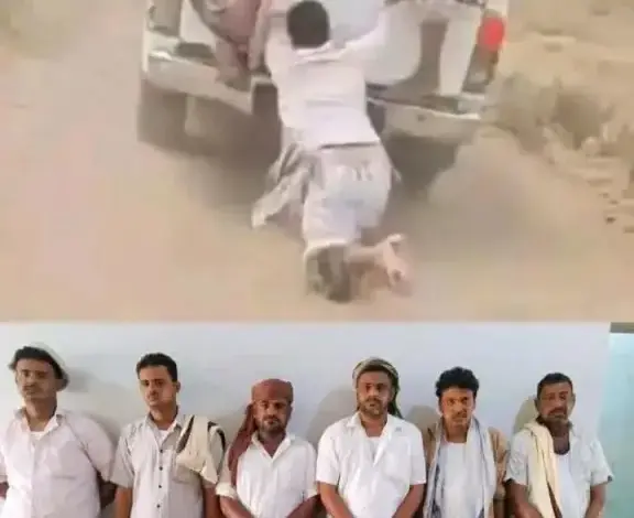 شاهد.. نهاية مأساوية لشباب قاموا بسحل مشعوذ متهم بالتحرش بالنساء في الحديدة (فيديو)