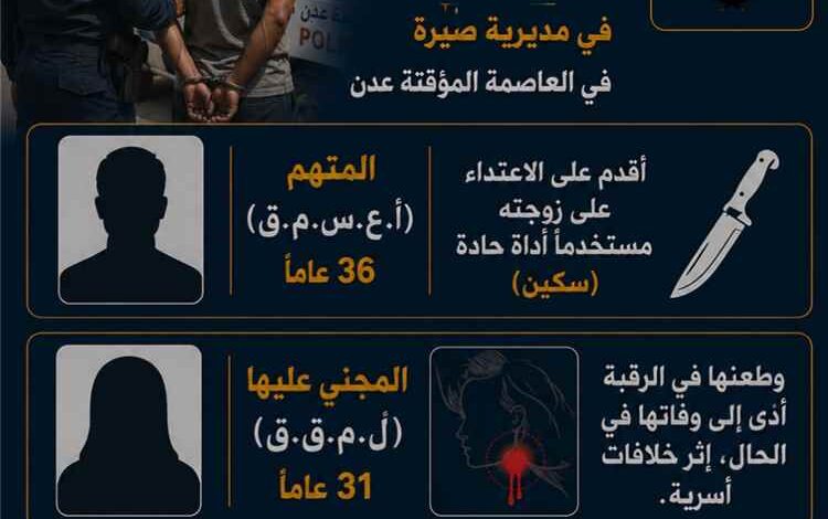 شرطة عدن تضبط متهم بقضية قتل  في مديرية صيرة