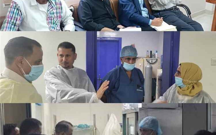 فريق الجودة بوزارة الصحة يطلع على مستوى الخدمات بمستشفى 22 مايو الجراحي بعدن