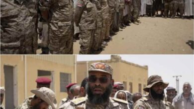 قائد المنطقة العسكرية الأولى يتفقد اللواء 11 حرس حدود بحضرموت