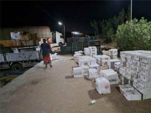 قوات الامن الوطني بمحافظة لحج تضبط كمية من المبيدات الحشرية التالفة
