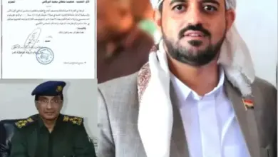 مدير شرطة تعز يوجه رسالة ”واتساب” للبركاني تتهمه بالتحريض وتهدد بالإحالة للتأديب
