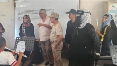 مديرة مكتب الثقافة تزور معهد جميل غانم للفنون الجميلة بعدن