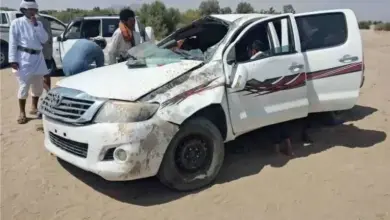 وفاة طالب وإصابة آخرين في حادث سير مأساوي بوادي بلحارث بشبوة