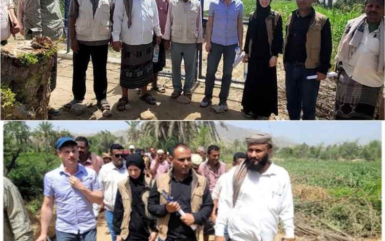 وفد أجنبي يتفقد مشاريع زراعية في طور الباحة بلحج