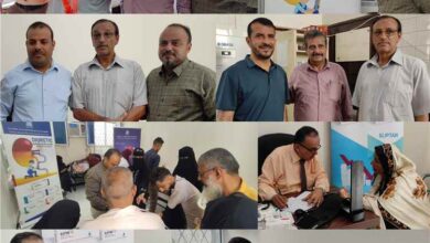 ​"شريان عدن" و"الطويلة فارما" يمدان يد العون لمرضى ضغط الدم بمخيم طبي مجاني بعدن