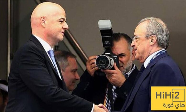 قبل انتخابات ريال مدريد.. رئيس الفيفا يدعم فلورنتينو بيريز