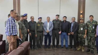 اجراء مراسم الاستلام والتسليم بين قيادة أمن مطار عدن الدولي الخلف والسلف