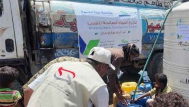 اختتام مشروع لتوزيع 480 وايت مياه في حيس والخوخة بمحافظة الحديدة